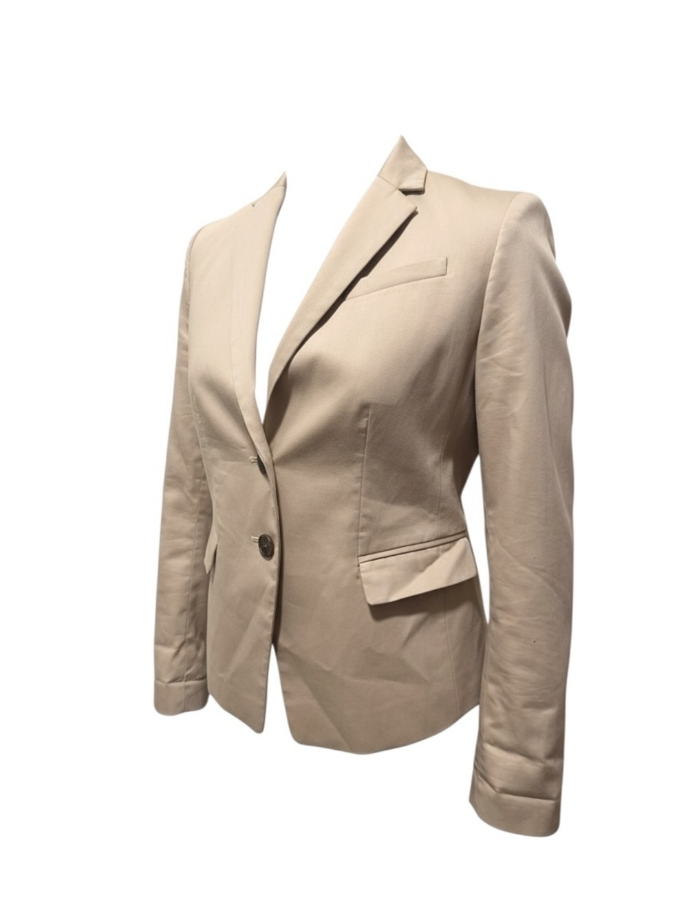 Ann Taylor Light Beige Tailored Two-Button Blazer